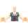 LEGO Beige Léger Stephanie avec Dark Violet Jupe et Vert Sable Blouse over Striped Chemise Friends Torse (92456)