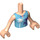 LEGO Licht vleeskleurig Stephanie met Dark Paars Rok, Medium azuurblauw Top en Vizier Friends Torso (92456)