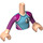 LEGO Licht vleeskleurig Stephanie met Flippers Friends Torso (35677 / 92456)