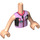 LEGO Light Flesh Stephanie with Lifejacket Friends Torso (73141 / 92456)