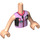 LEGO Leichtes Fleisch Stephanie mit Lifejacket Friends Torso (73141 / 92456)