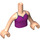 LEGO Helles Fleisch Stephanie mit Magenta oben Friends Torso (73141 / 92456)