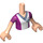 LEGO Lys hudfarvet Stephanie med Fodbold Skjorte Friends Torso (92456)