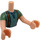 LEGO Lys hudfarvet Steve med Suspenders Friends Torso Hankøn (973 / 92815)