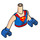 LEGO Carne claro Supergirl con Azul Piernas Friends Torso (92456)