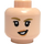 LEGO Světlá tělová Sylvie Hlava (Zapuštěný pevný cvoček) (3626)