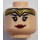 LEGO Helles Fleisch Wonder Frau Minifigur Kopf (Vertiefte feste Noppen) (3626 / 25786)