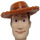 LEGO Licht Vleeskleurig Woody Hoofd met Hoed (87768)