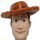 LEGO Licht vleeskleurig Woody Hoofd met Hoed (87768)