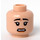 LEGO Lys hud Yaz Minifigur Hode (Forsenket solid knott) (3626 / 80596)