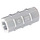 LEGO Light Gray Axle Connector (Ridged with &#039;+&#039; Hole)