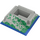 LEGO Lichtgrijs Grondplaat 32 x 32 Raised met Ramp en Pit met Green Circles en Blauw Basis