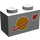 LEGO Lichtgrijs Steen 1 x 2 met Classic Ruimte logo met buis aan de onderzijde (3004)
