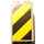 LEGO Light Gray Brick 2 x 2 x 3 with Yellow and Black Danger Stripes (left) Sticker (30145)