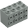 LEGO Light Gray Brick 2 x 4 x 2 with Studs on Sides (2434)