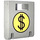 LEGO Light Gray Container Box 2 x 2 x 2 Door with Slot with Round Dollar Sign (4346 / 82512)