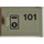 LEGO Light Gray Cupboard 2 x 3 x 2 Door with &#039;101&#039;, Keyhole Sticker (4533)