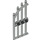 LEGO Grigio chiaro Porta 1 x 4 x 9 Arched Gate con Bars (42448)