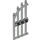 LEGO Lichtgrijs Deur 1 x 4 x 9 Arched Gate met Bars (42448)