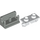 LEGO Gris claro Hinge Brick 1 x 2 with White Top Plate (3937 / 3938)