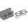 LEGO Light Gray Hinge Brick 1 x 2 with White Top Plate (3937 / 3938)