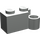LEGO Light Gray Hinge Brick 1 x 4 Base (3831)