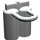 LEGO Gris clair Minifig Air réservoirs (3838 / 90226)