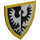LEGO Light Gray Minifig Shield Triangular with Black Falcon Yellow Bdr (3846)