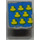 LEGO Light Gray Minifig Vest with Yellow Cloves on Blue Sticker (3840)