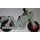 LEGO Light Gray Motorcycle Old Style with Red Wheels
