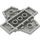 LEGO Gris clair assiette 6 x 6 x 0.667 Traverser avec Dome (30303)