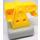 LEGO Lichtgrijs Primo Plaat 1 x 1 met Geel Turntable Kraan