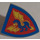 LEGO Light Gray Shield - Triangular with Blue and Yellow Dragon on Red (3846)