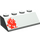 LEGO Gris clair Pente 2 x 4 (45°) avec rouge Gryphon (La gauche ) avec surface rugueuse (3037)