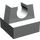 LEGO Hellgrau Fliese 1 x 1 mit Clip (Kein Schnitt in der Mitte) (2555 / 12825)