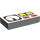 LEGO Hellgrau Fliese 1 x 2 mit Cockpit Dials mit Nut (3069 / 50290)