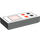 LEGO Hellgrau Fliese 1 x 2 mit Computer mit Nut (3069)