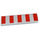 LEGO Hellgrau Fliese 1 x 4 mit 5 rot Streifen (2431 / 48135)
