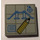 LEGO Gris clair Tuile 2 x 2 avec Bridge Blueprints et Pencil avec rainure (3068)