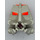 LEGO Light Gray Toa Head with Transparent Neon Orange eyes/brain stalk