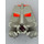 LEGO Hellgrau Toa Kopf mit Transparent Neon Orange Augen/brain Stengel