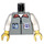 LEGO Light Gray Town Rescue Coast Guard Torso (973)