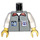 LEGO Lichtgrijs Town Rescue Kustwacht Torso (973 / 73403)