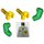 LEGO Lichtgrijs Town Torso met Dollar Sign, Badge en Geel Buttons (973)