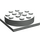 LEGO Gris clair Turntable 4 x 4 Base avec Same Color Haut (3403 / 73603)
