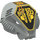 LEGO Light Gray UFO Helmet with Mechanical Pattern (30120)