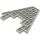 LEGO Ljusgrå Kil Platta 8 x 8 med 3 x 4 Skära ut (6104)