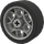 LEGO Light Gray Wheel Ø36.8 x 14 ZR with Black Tire (47481)