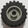 LEGO Hellgrau Rad Hub 14.8 x 16.8 mit Centre Groove mit Schwarz Reifen 30.4 x 14