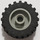 LEGO Hellgrau Wheel Hub 14.8 x 16.8 with Centre Groove with Black Tire 30.4 x 14